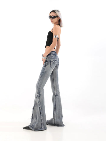 Low Rise Flared Jeans