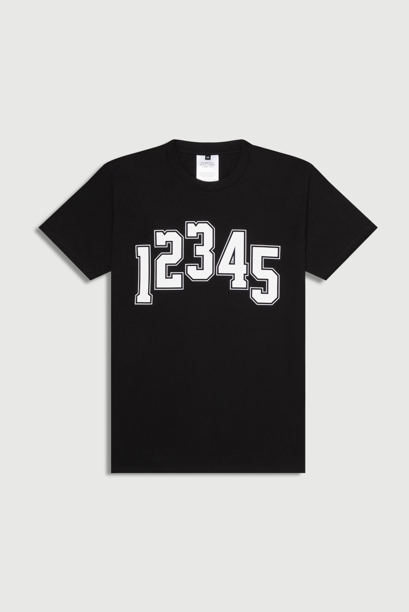 Black 12345 T-Shirt – BENJAMIN EDGAR, object company.