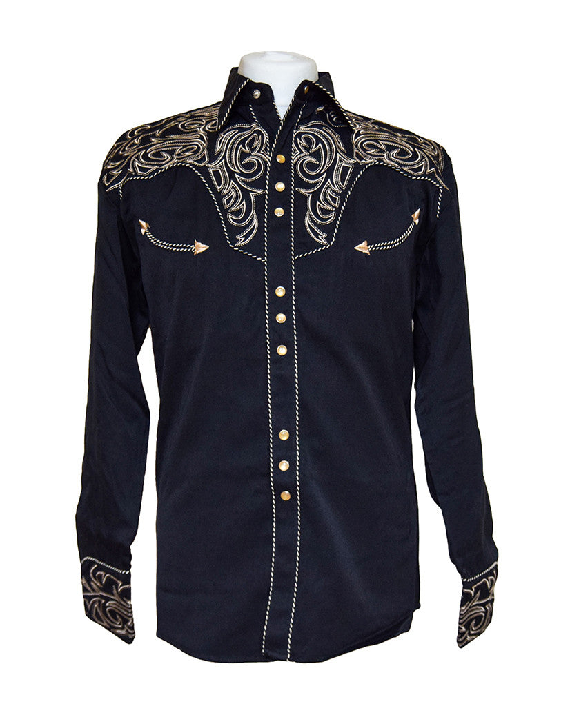 Scully Black with Gold Embroidered 