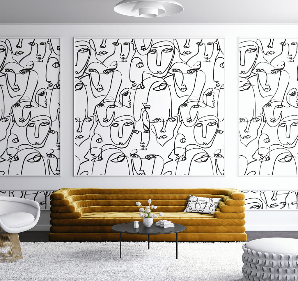 Modern Interior Design Wallpaper Removable Decals Drop