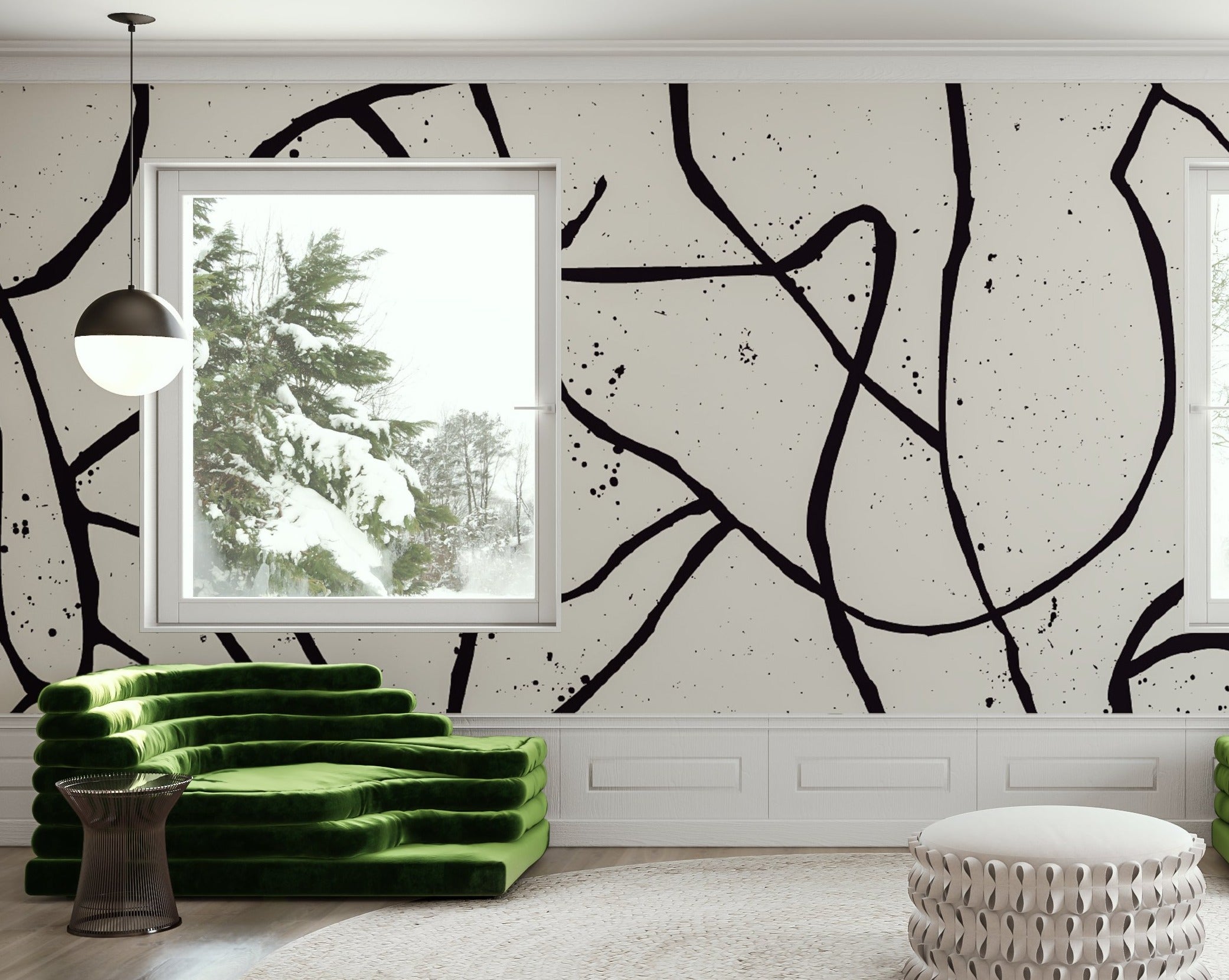 Drop It MODERN Labyrinth Wallpaper  West Elm