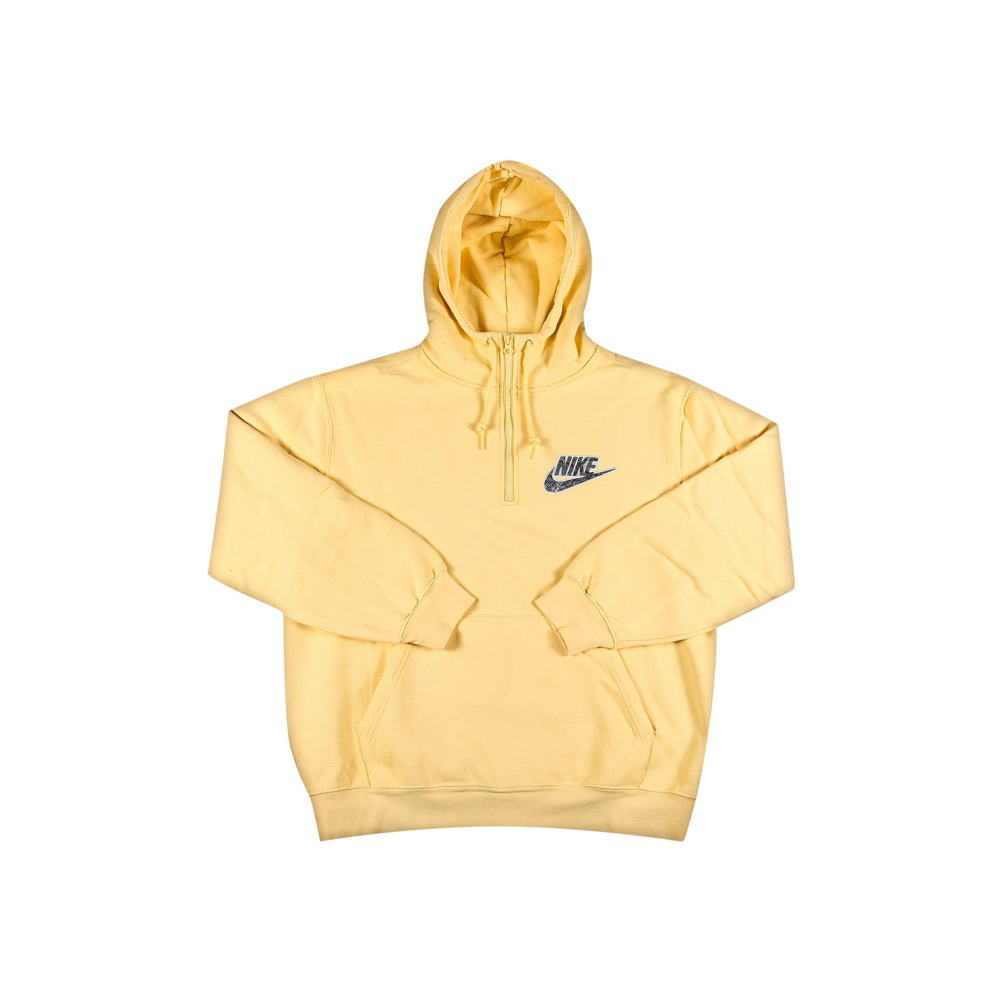 Supreme Nike Half Zip Hooded Sweatshirt Pale Yellow – STEALPLUG