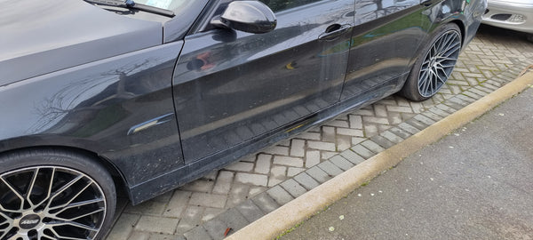 Before washing with Autostolz on this really dirty black bmw 323M