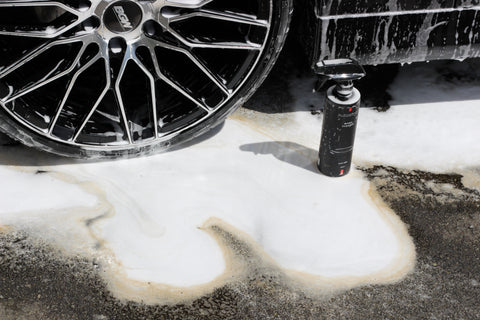 Autostolz Wheel Cleaner used with Autostolz Premium Auto Wash has grime falling off the car