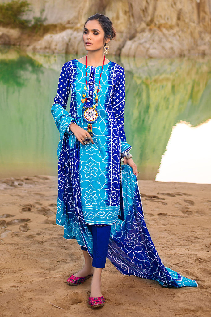 Gul Ahmed Summer Basic Lawn 2021 · 3PC Unstitched Chunri Lawn Suit Wit ...
