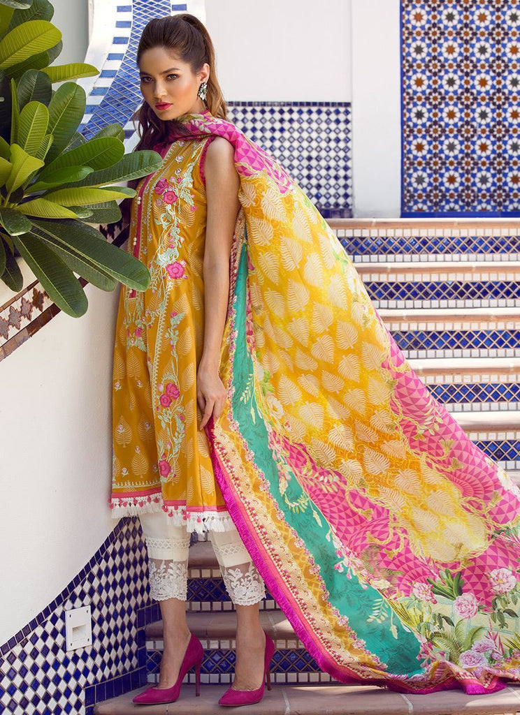 Farah Talib Aziz Luxe Eid Lawn Collection 2018 Safrah FTA04