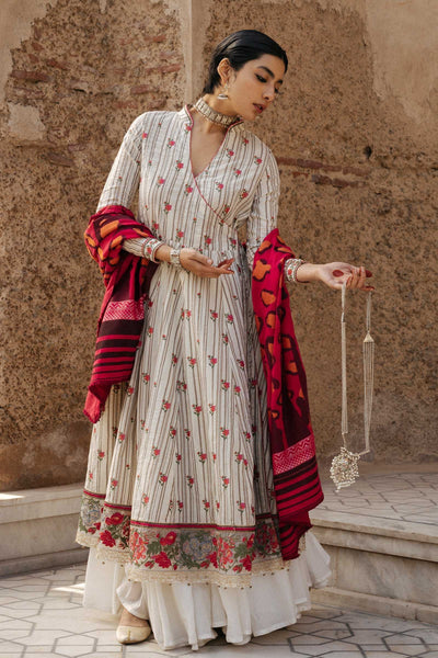 White Zara Shahjahan Salwar Suit for Eid