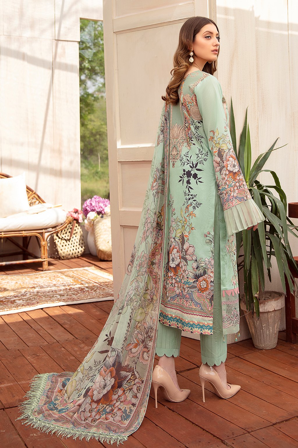 Ramsha Chevron Luxury Lawn Collection Vol6 C601 YourLibaas