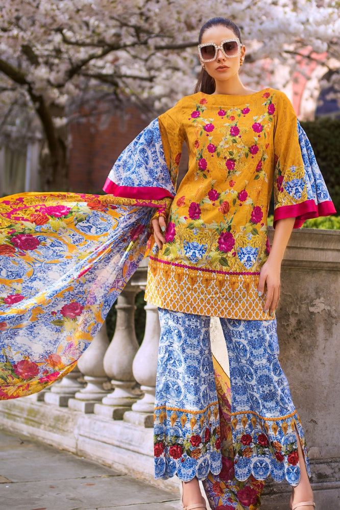 Honey Waqar Luxury Lawn Collection – Vasilisa The Beautiful 3B– YourLibaas