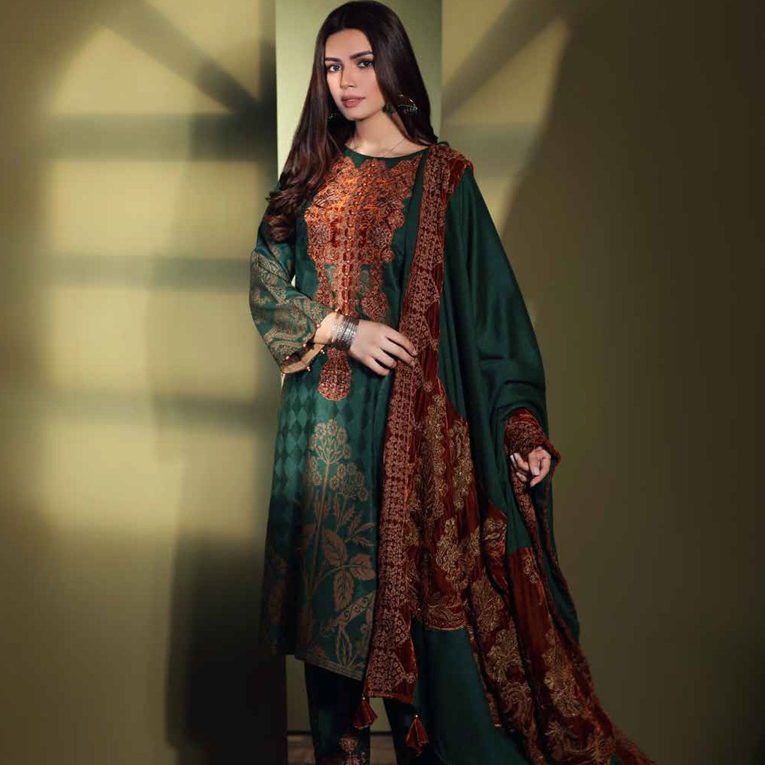 Charizma Embroidered Jacquard Collection Vol-1 2019 – CJ-02 – YourLibaas