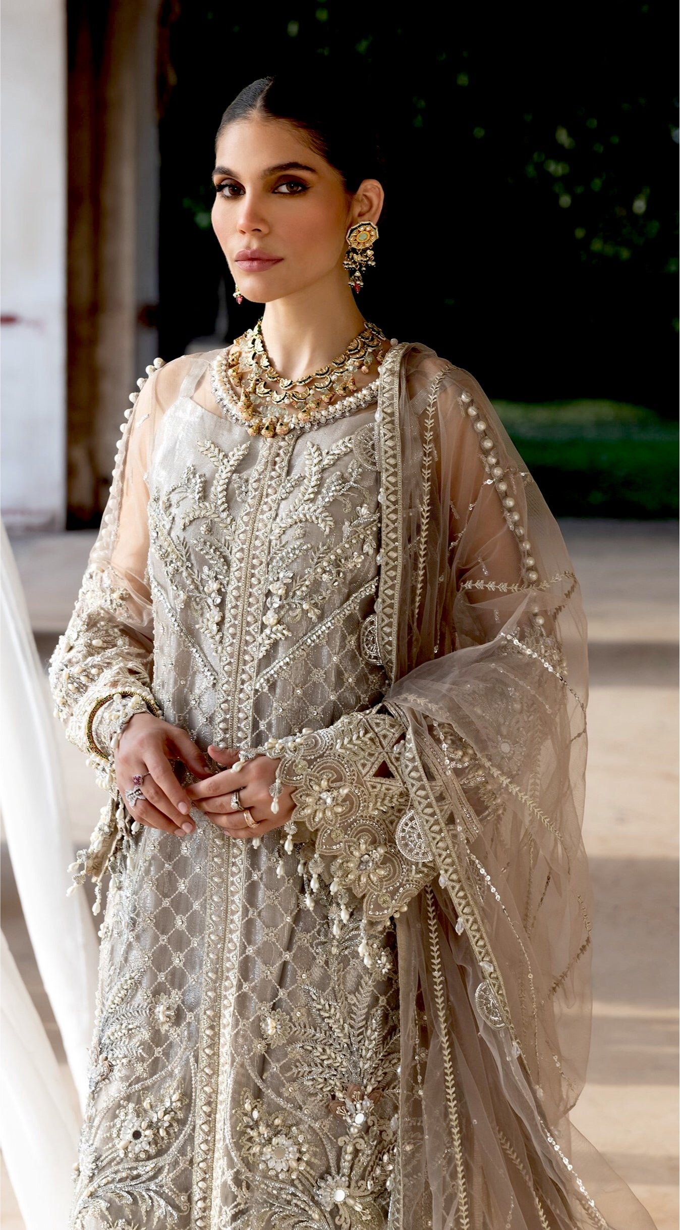 Anaya by Kiran Chaudhry · Hand Embellished & Embroidered Chiffon Colle ...