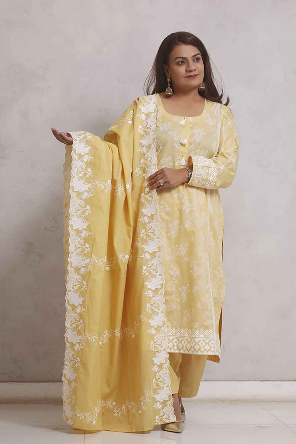 Gul Ahmed Summer 2022 · Tribute Collection – 3PC Lawn Suit With Embroi ...