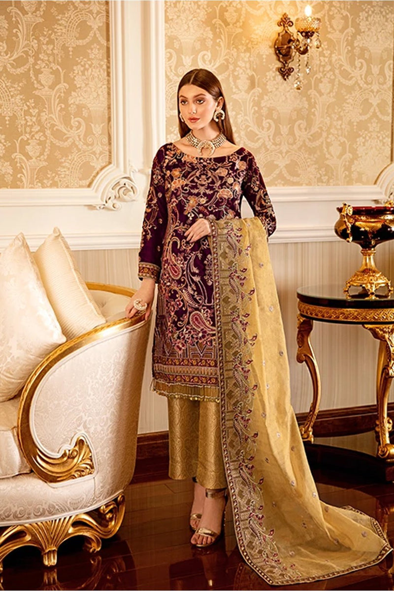 Ramsha Velvet Collection 2020 V103 YourLibaas