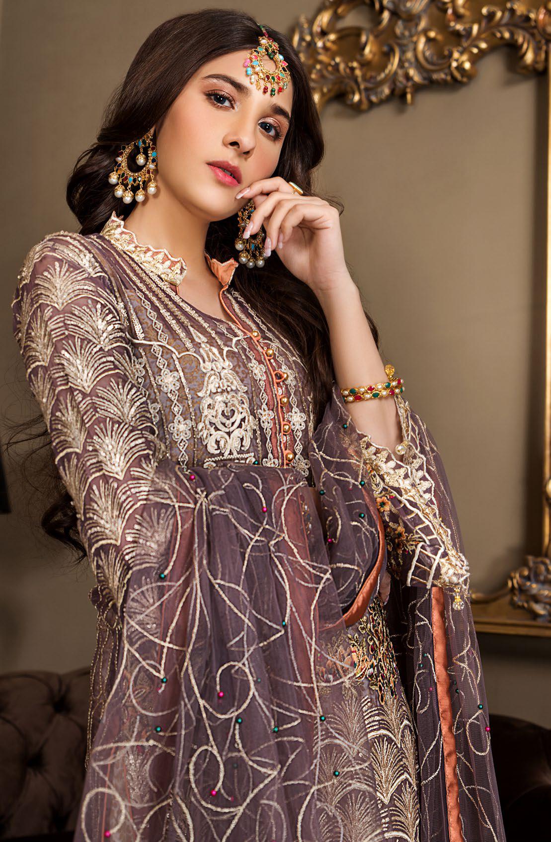 Maryam's Gold Luxury Embroidered Chiffon Collection Vol 5 – MG-53 ...