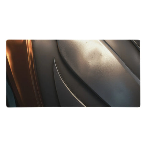 This image shows a product image of a gaming mouse pad by Neduz Designs. The mouse pad has a metallic surface that is reminiscent of stylized fantasy games. The mouse pad is smooth and responsive, making it ideal for gaming. It is also large and durable, making it perfect for any gaming setup.