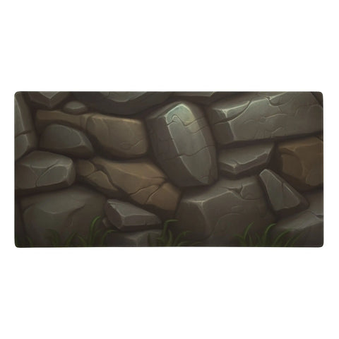 This image shows a product image of a gaming mouse pad by Neduz Designs. The mouse pad features a design of cobblestone that is reminiscent of stylized fantasy games. The mouse pad is smooth and responsive, making it ideal for gaming. It is also large and durable, making it perfect for any gaming setup.