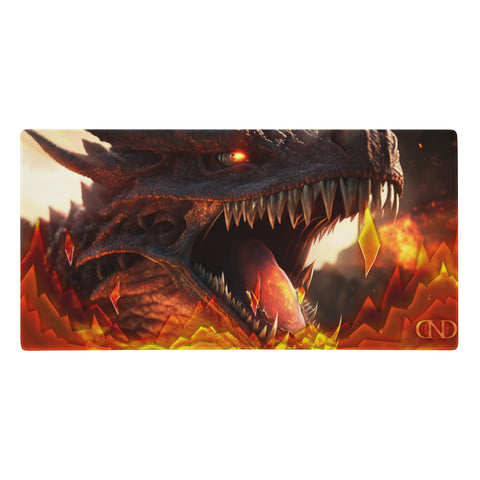 Neduz Designs gaming mouse pad with Dragon Drakon of Viridarium Legends design.