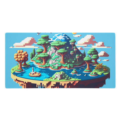 Neduz Designs pixel art floating world gaming mouse pad. Smooth & responsive. Large & durable.