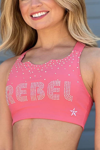 Elenor Sports Bra in Hyper Pink – Rebel Athletic