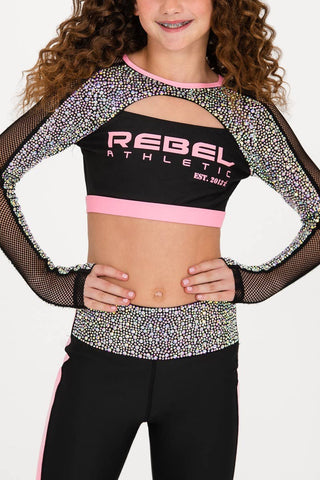 Rebel Est. 2013 Sports Bra in Orchid Pink and Black – Rebel Athletic