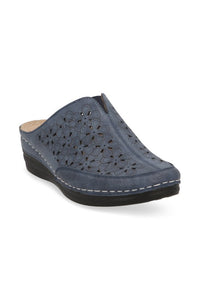 ZAPATO SUECO AZUL CON PERFORADO 72219