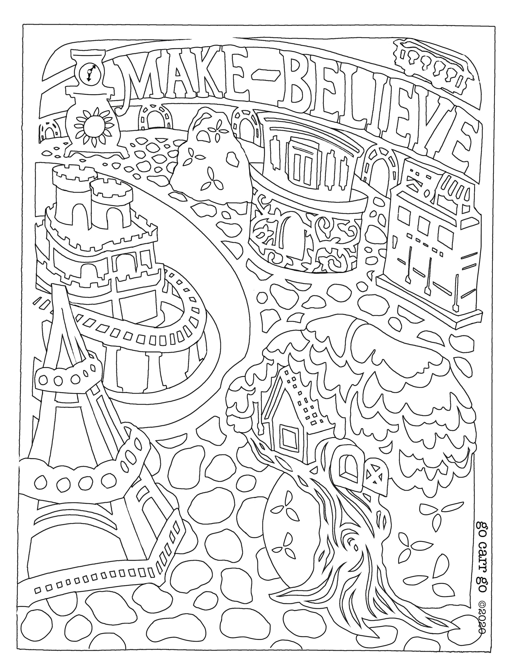 Make Believe Coloring Page Go Carr Go