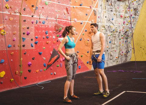 Two climbers on a date hitting it off