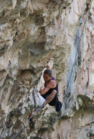 Neely Quinn of TrainingBeta climbing in Rifle, Colorado