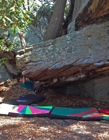 Jon Sedor bouldering outside