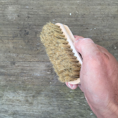 Palm Size brush for rock climbing