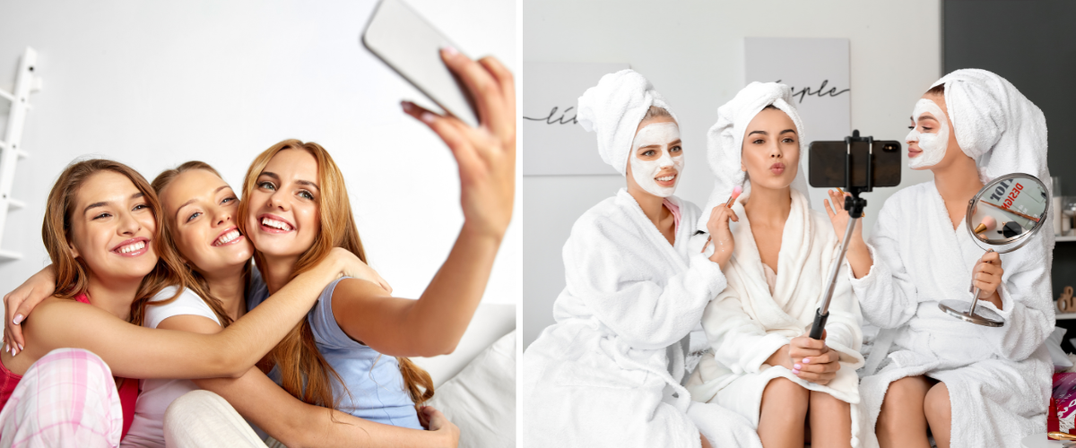 Make a mini-movie at a sleepover.