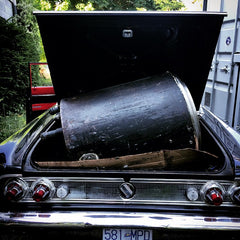 63 Mercury Moves our old soap pot for a re-fit.
