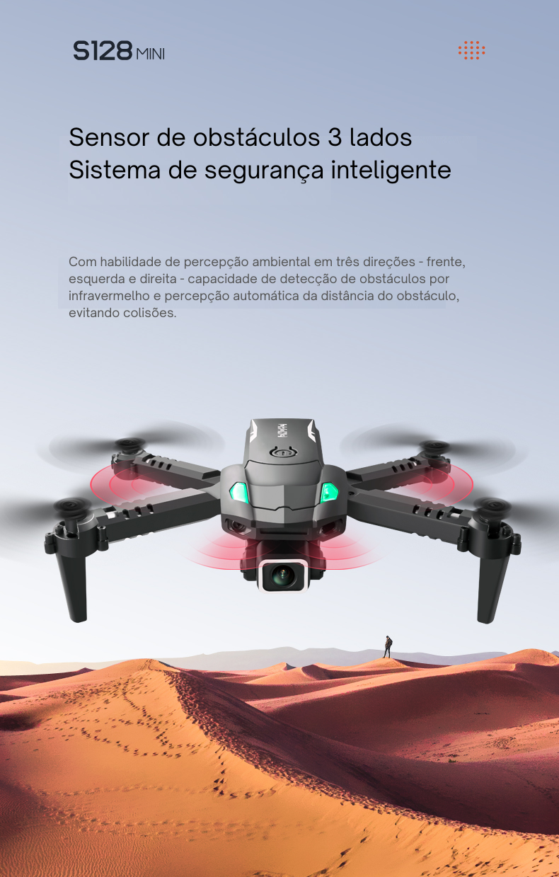 Drone Profissional S128 com câmera 4k - Loja Comprazz (www.comprazz.com.br)