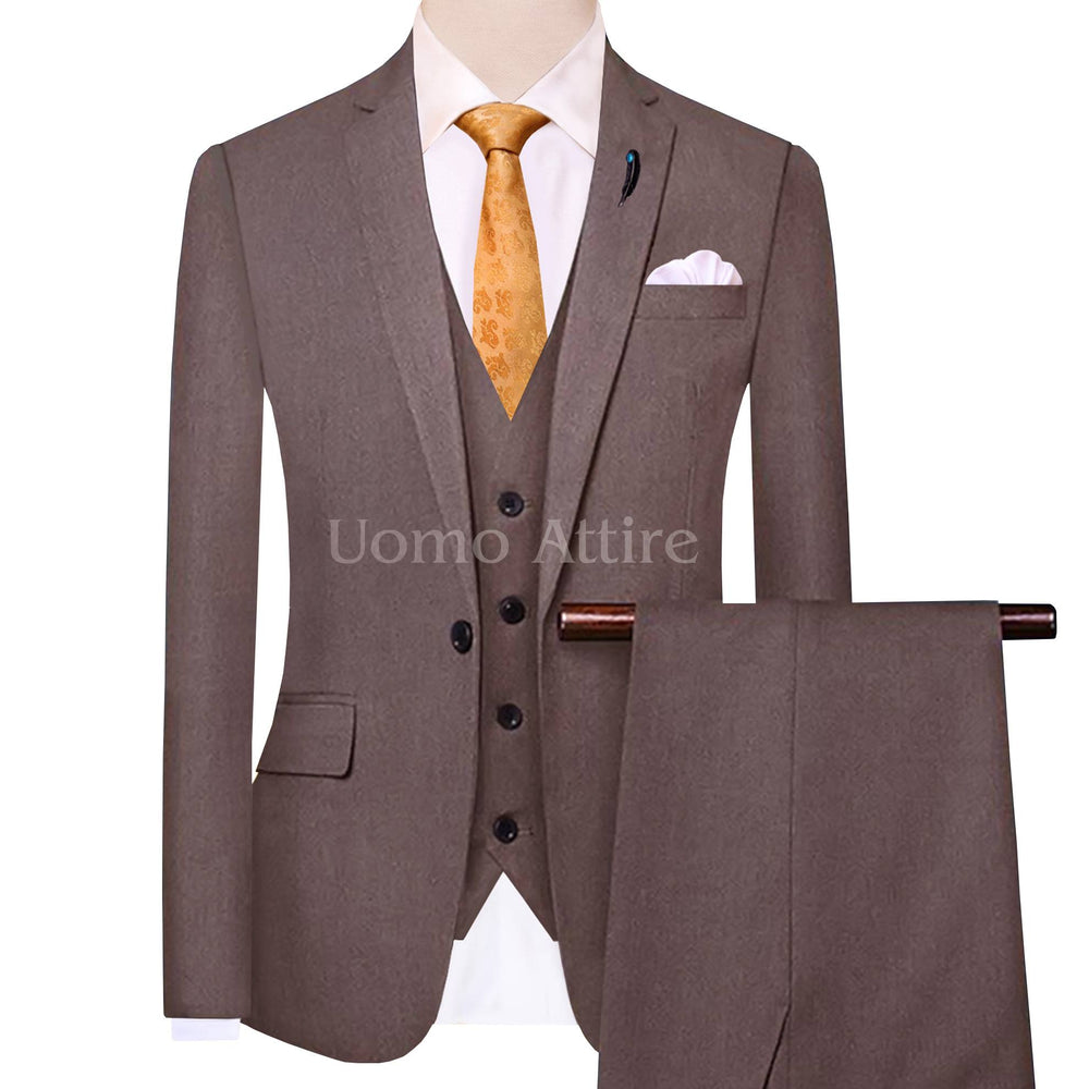 Premium Quality Mens Luxury Blue Bespoke 3 Piece Suit – Uomo Attire