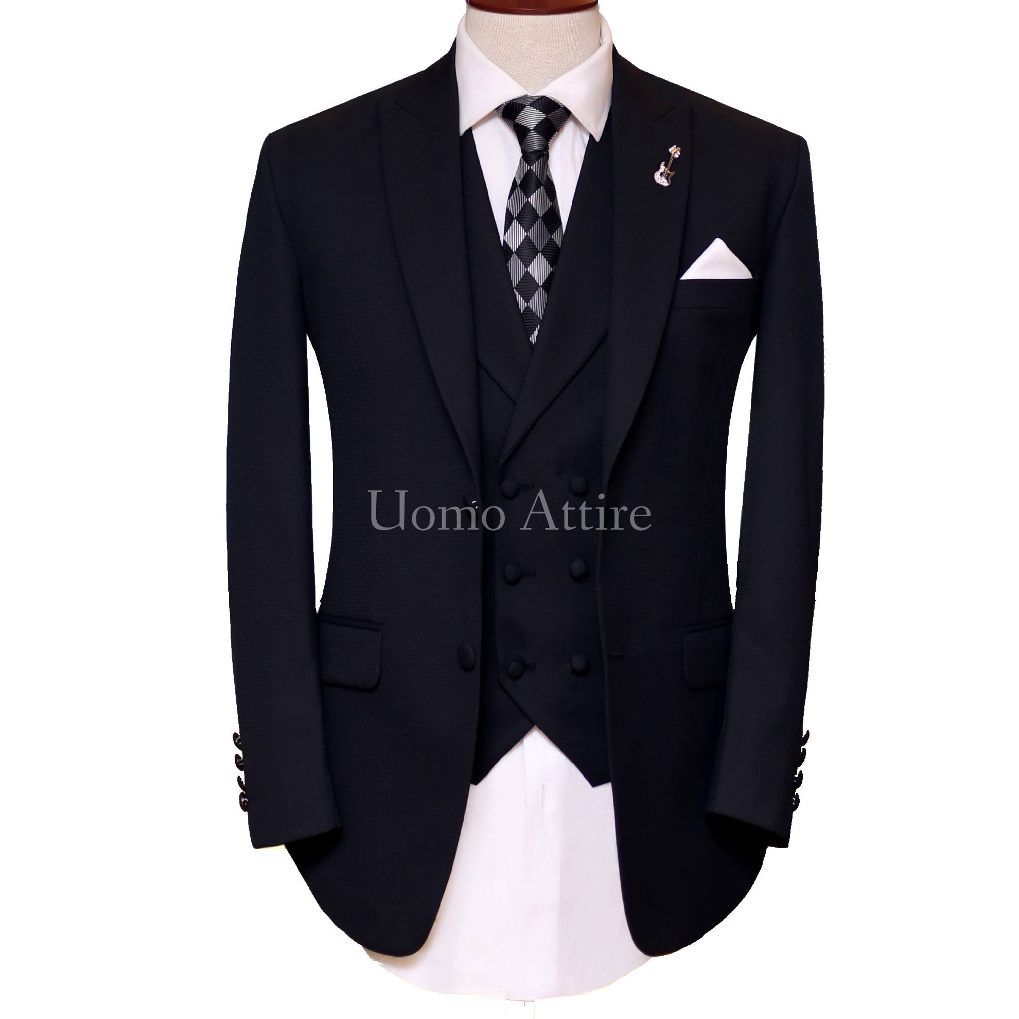 Spring New Slim Men's Suit 3 Pieces Set (Jacket + Pants + Vest) Wedding /  Party / Office Men Blazer Coat + Trousers M-4XL 5XL