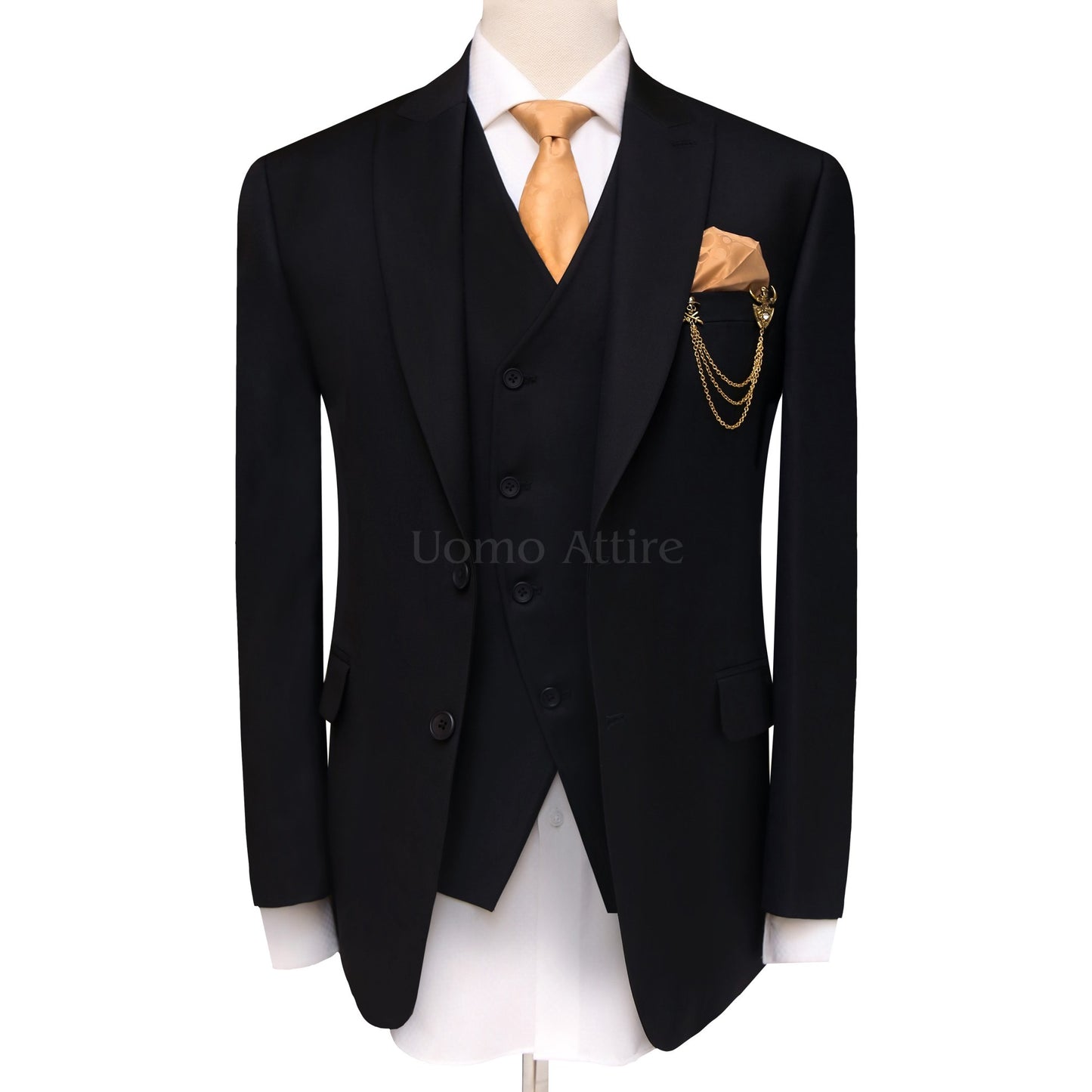 Contrast mens three piece suit – Uomo Attire