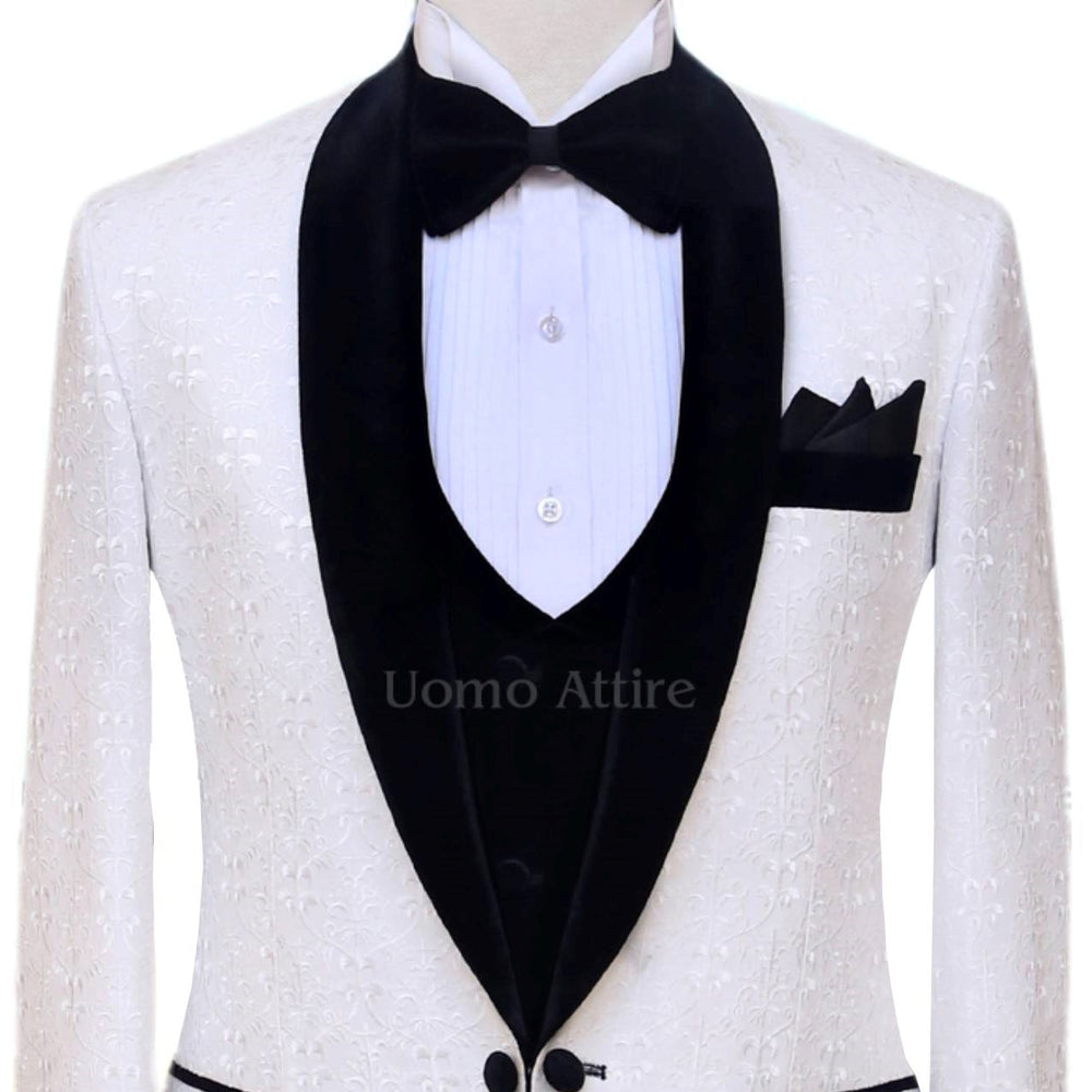 Italian slim fit mens tuxedo 3 piece suit – Uomo Attire