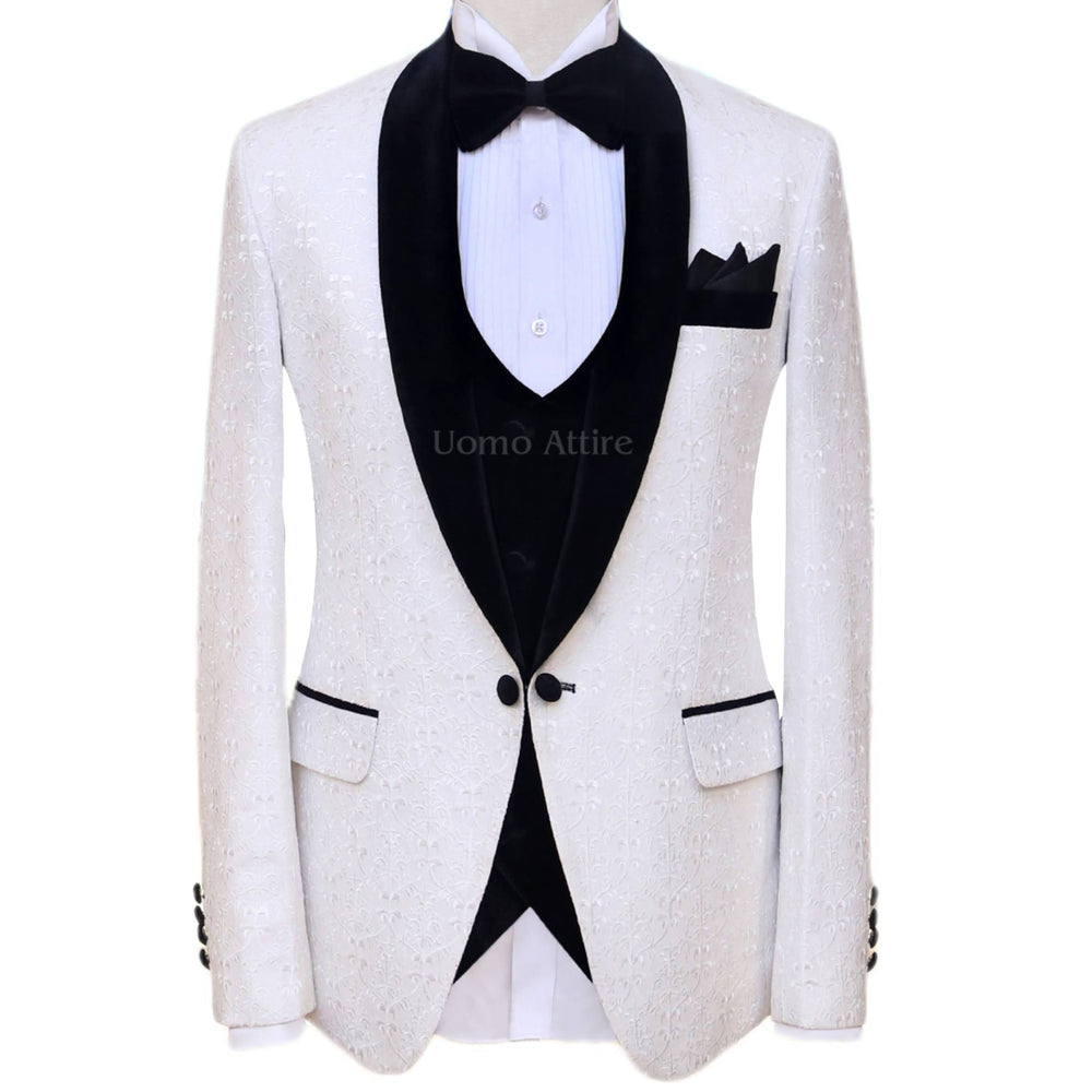 Italian slim fit mens tuxedo 3 piece suit – Uomo Attire