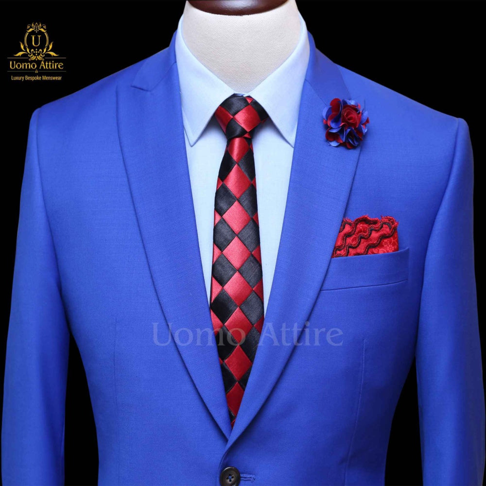 Mens suit shop's royal blue 3 piece suit – Uomo Attire