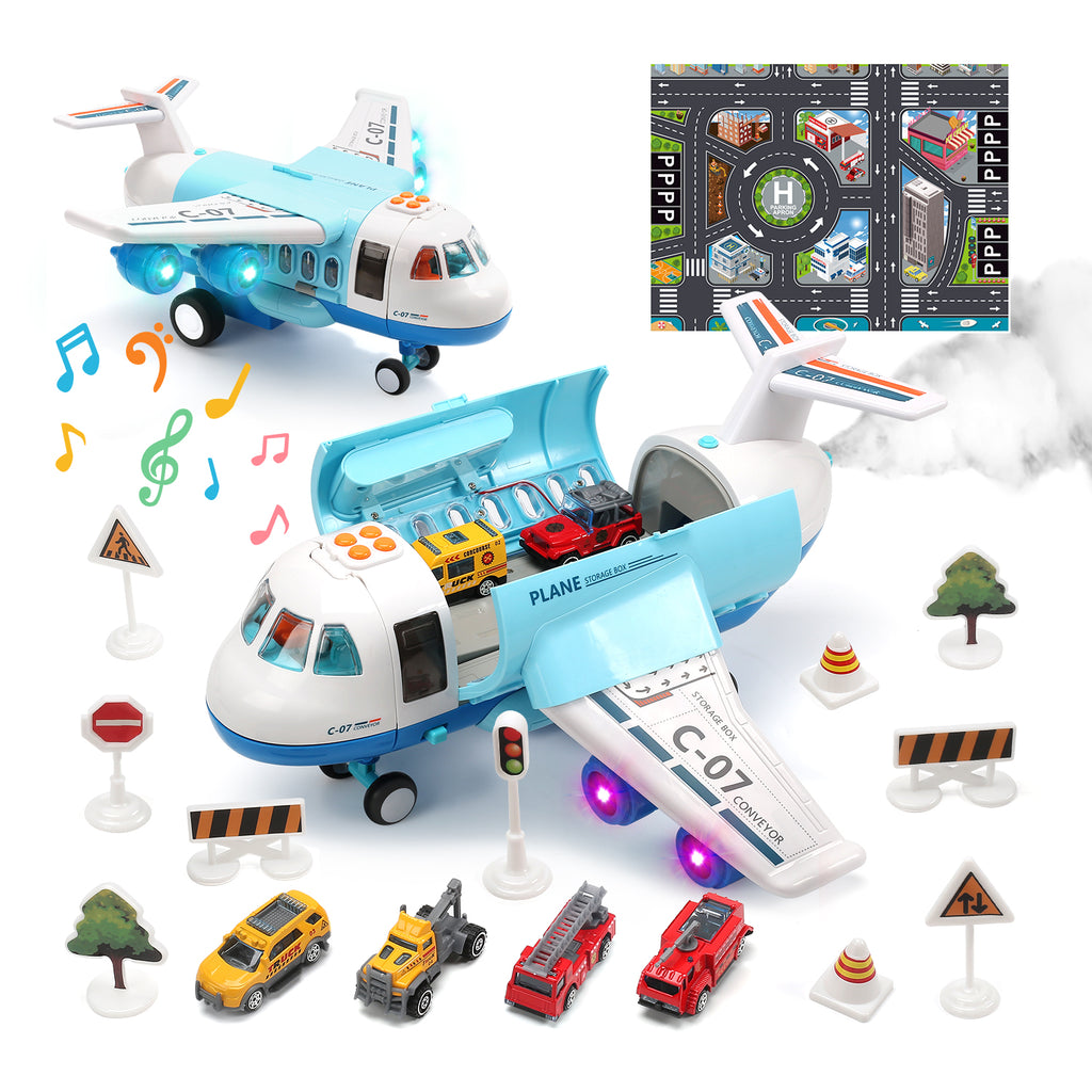 Transport Cargo Airplane Toddler Airplane Toys With Lights And