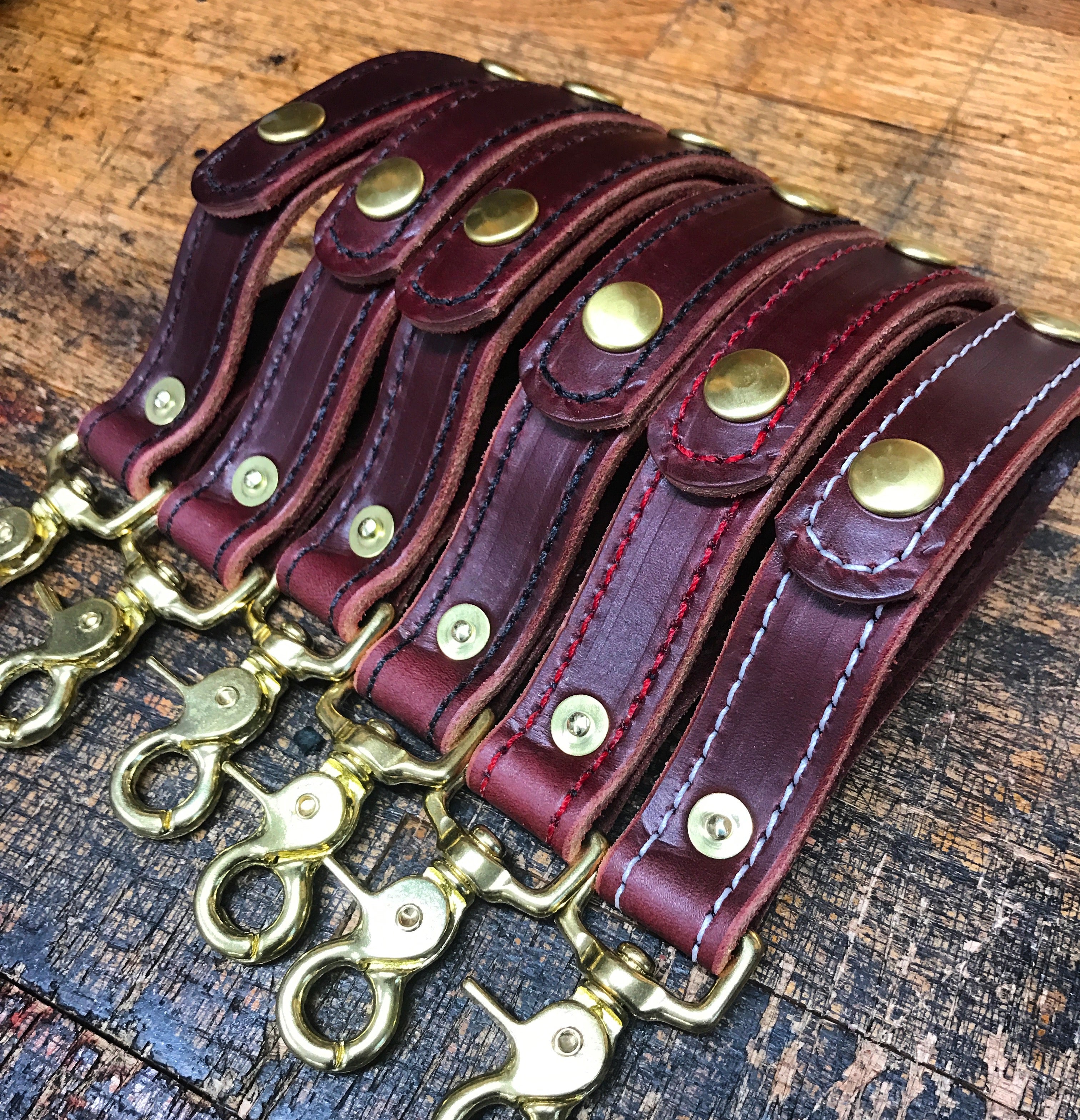 Leather Zipper Pull Zipper Pull Tab Burgundy Latigo Leather 