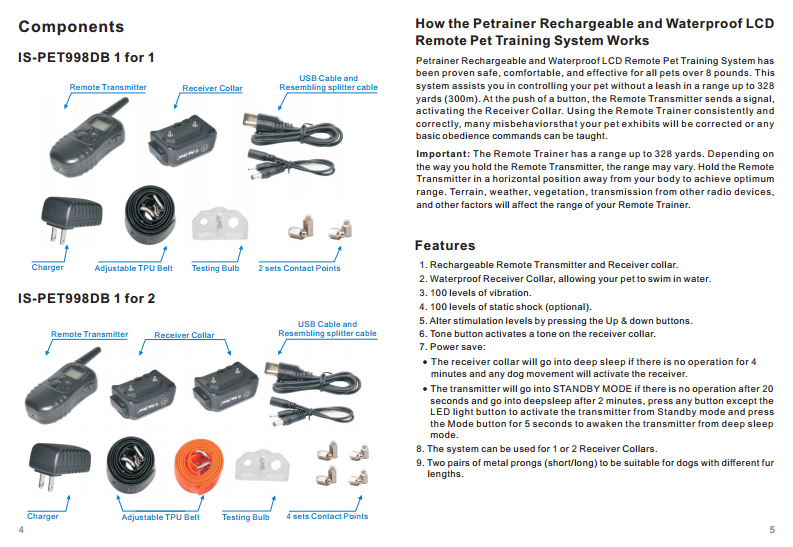 Petrainer collar manual top