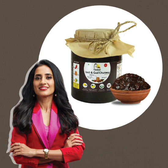 Shark Vineeta Singh loved our Imli and Gud Chutney.