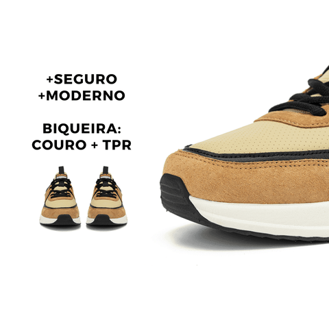 Tênis Masculino Corrida Couro Skate Running Strong Seguro