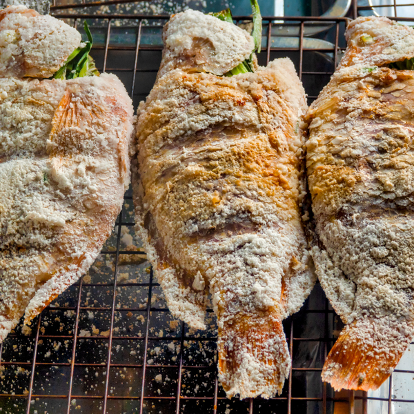 Pla Pao - Salt-grilled fish