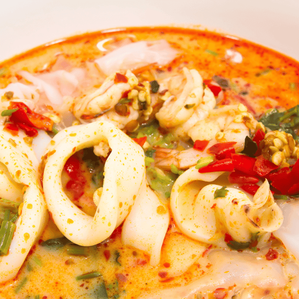 Singaporean Seafood Noodles