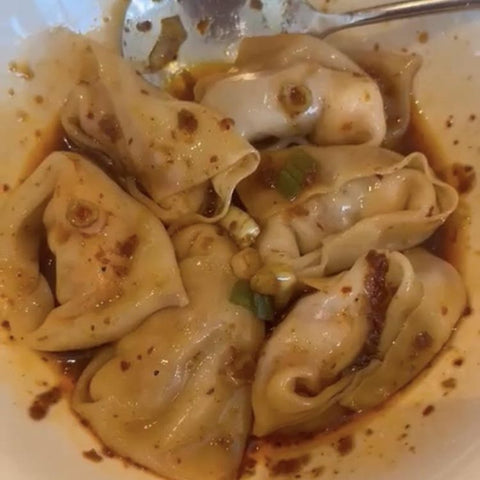 Spicy Pork and Vegetable Wontons