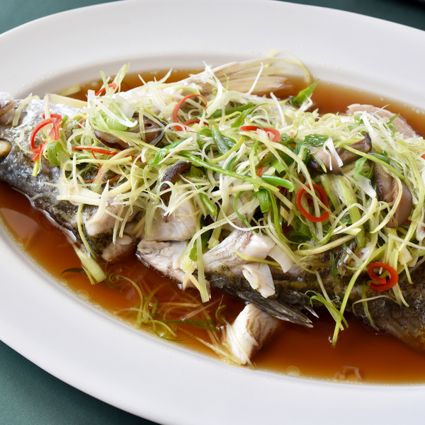 Steamed Fish with Ginger and Scallions