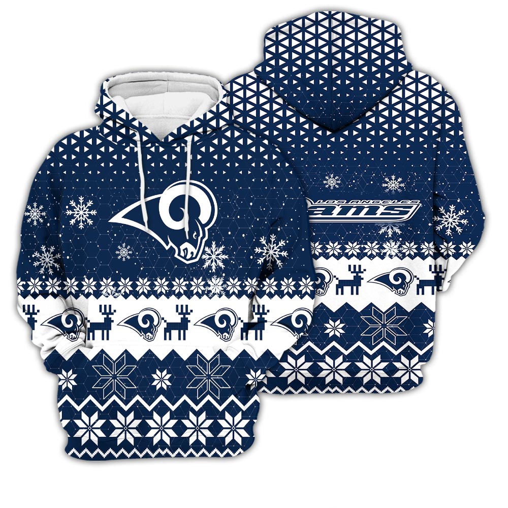 Los Angeles Rams Sports Football American Ugly Christmas Sweater New Trends For Fans Club Gifts Unisex 3D Hoodie