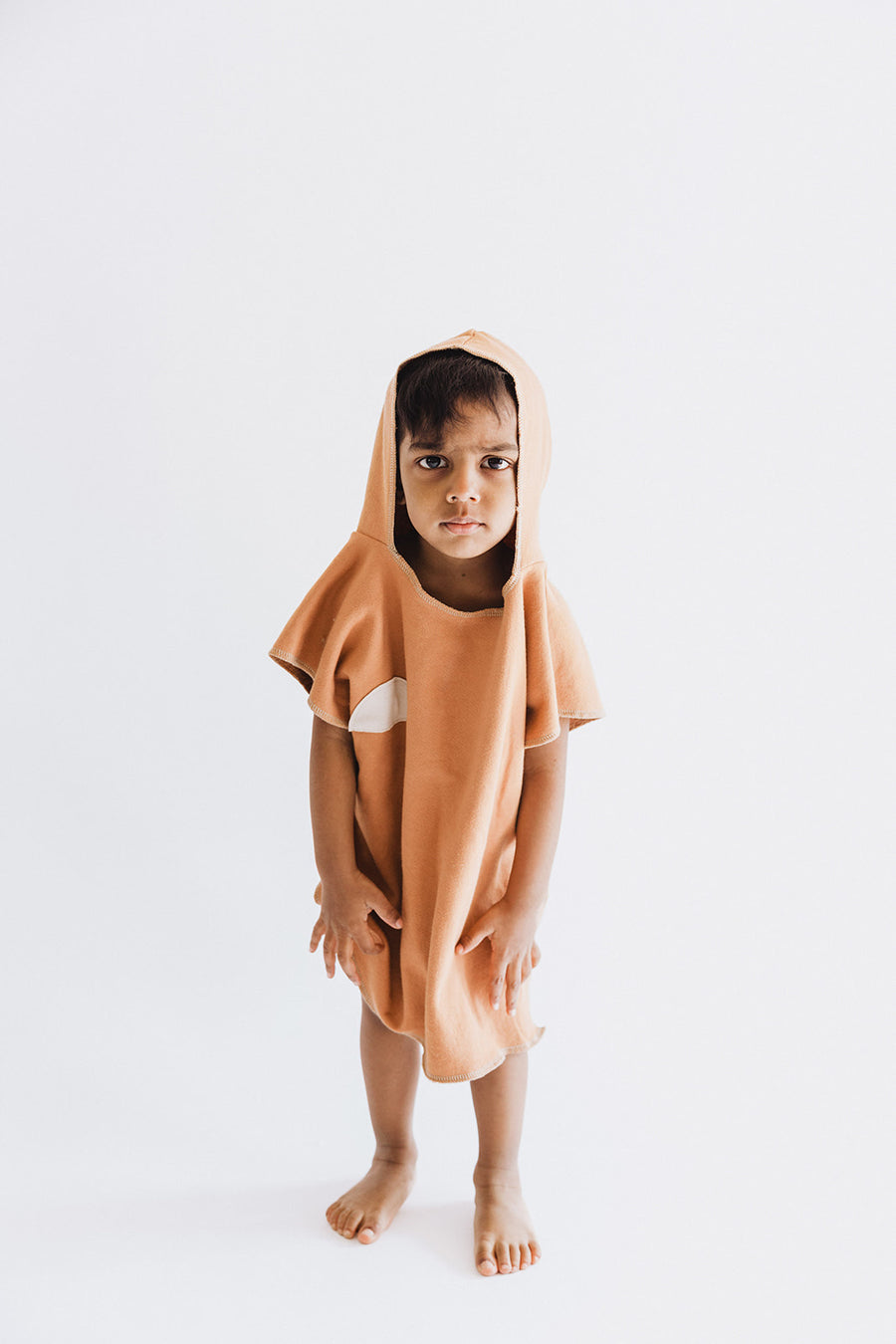 Organic Hooded Cover Up, Clay